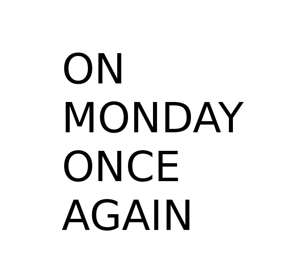 on monday