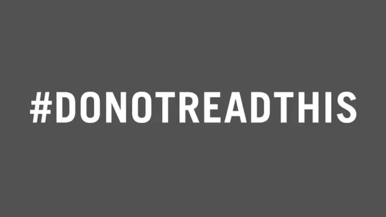do not read